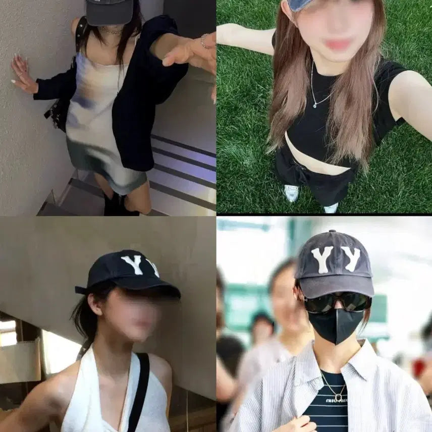 [SOLD OUT] 네이비그레이 오픈와이와이 로고 볼캡 모자