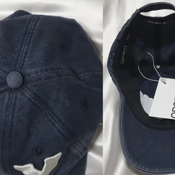 [SOLD OUT] 네이비그레이 오픈와이와이 로고 볼캡 모자