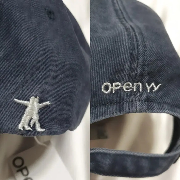 [SOLD OUT] 네이비그레이 오픈와이와이 로고 볼캡 모자