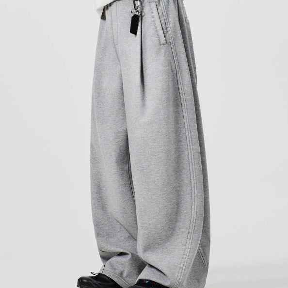 [BUNJANG] Dimitri Black Curved Sweat Pants / 디미트리블랙 커브드 스웻 팬츠