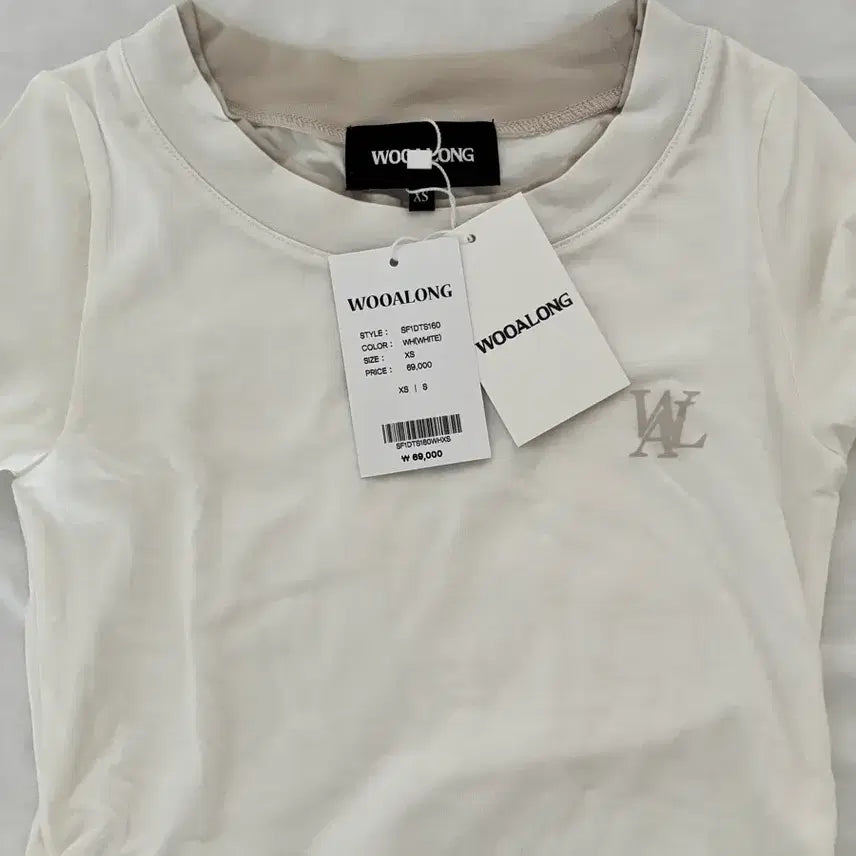 [BUNJANG] W.A.U Signature Layered Long Sleeve White XS / [우알롱] 시그니처 셔링 레이어드 롱 슬리브 화이트 XS
