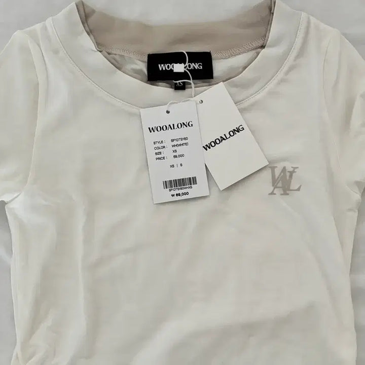 [BUNJANG] W.A.U Signature Layered Long Sleeve White XS / [우알롱] 시그니처 셔링 레이어드 롱 슬리브 화이트 XS