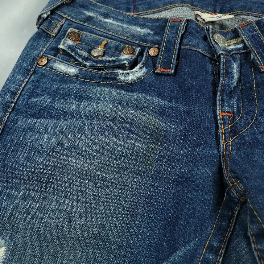 [BUNJANG] True Religion 503 Detroit Y2K Low-Rise Bootcut Jeans / 트루릴리전 503 진청워싱 디트로이드 Y2K 로우라이즈 부츠컷 청바지 데