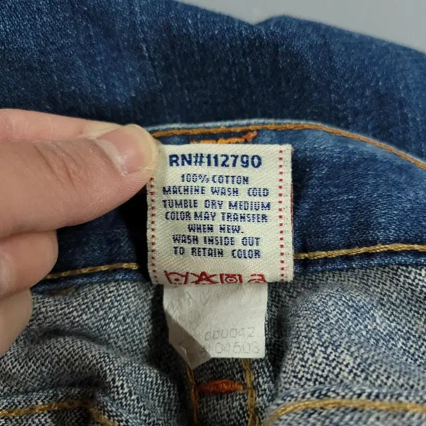 [BUNJANG] True Religion 503 Detroit Y2K Low-Rise Bootcut Jeans / 트루릴리전 503 진청워싱 디트로이드 Y2K 로우라이즈 부츠컷 청바지 데