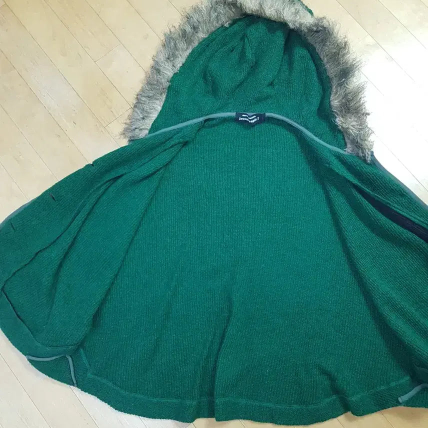 [BUNJANG] Mercibeaucoup Wool Blend Fur Hoodie Poncho / 일본 메르시보꾸 울혼방 퍼후디 판초