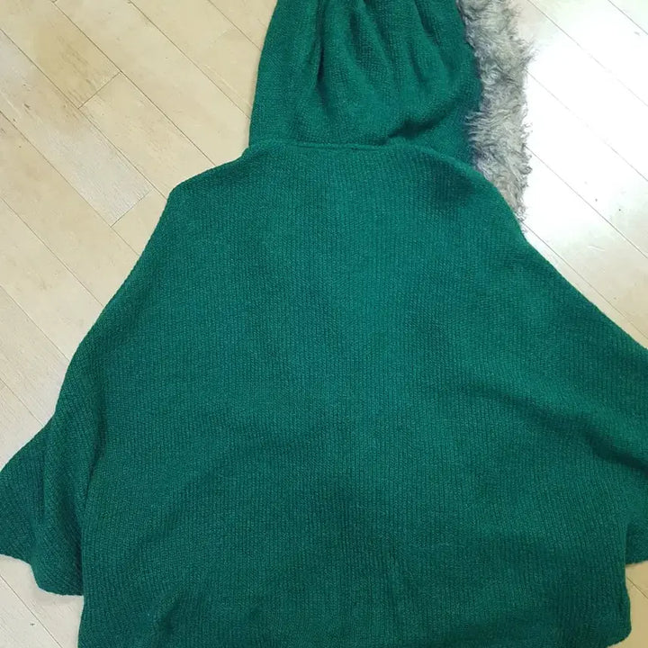 [BUNJANG] Mercibeaucoup Wool Blend Fur Hoodie Poncho / 일본 메르시보꾸 울혼방 퍼후디 판초
