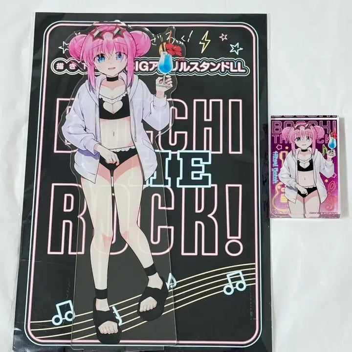[SOLD OUT] 미개봉)봇치더락 특대형 아크릴스탠드+아크릴블럭 C106 수영복봇치
