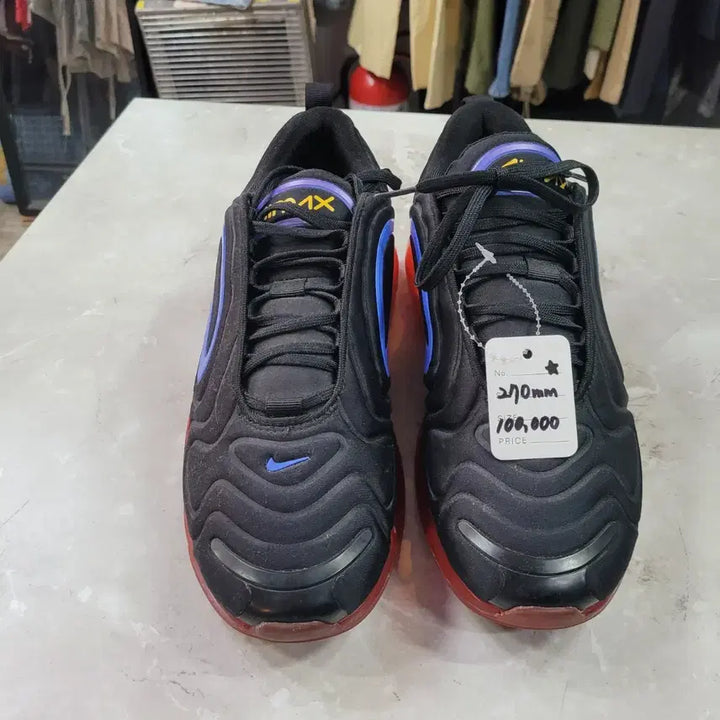 [BUNJANG] Nike Air Max 720 Black/Blue/Red Sneakers / Nike 나이키 에어맥스 720 검정/파랑/빨강 운동화