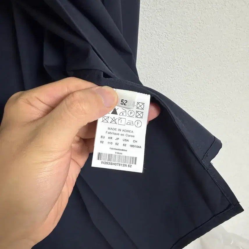 [BUNJANG] Wooyoungmi Cotton Back Logo Shirt Navy / [52] 25F/W 우영미 코튼 백로고 셔츠 네이비 새상품