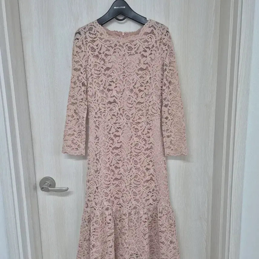[BUNJANG] Misha Square Neck Lace Dress / 미샤 스퀘어넥 인디핑크 레이스원피스