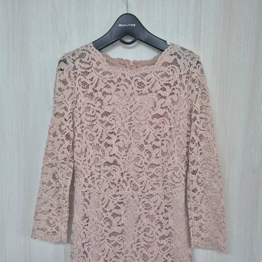 [BUNJANG] Misha Square Neck Lace Dress / 미샤 스퀘어넥 인디핑크 레이스원피스