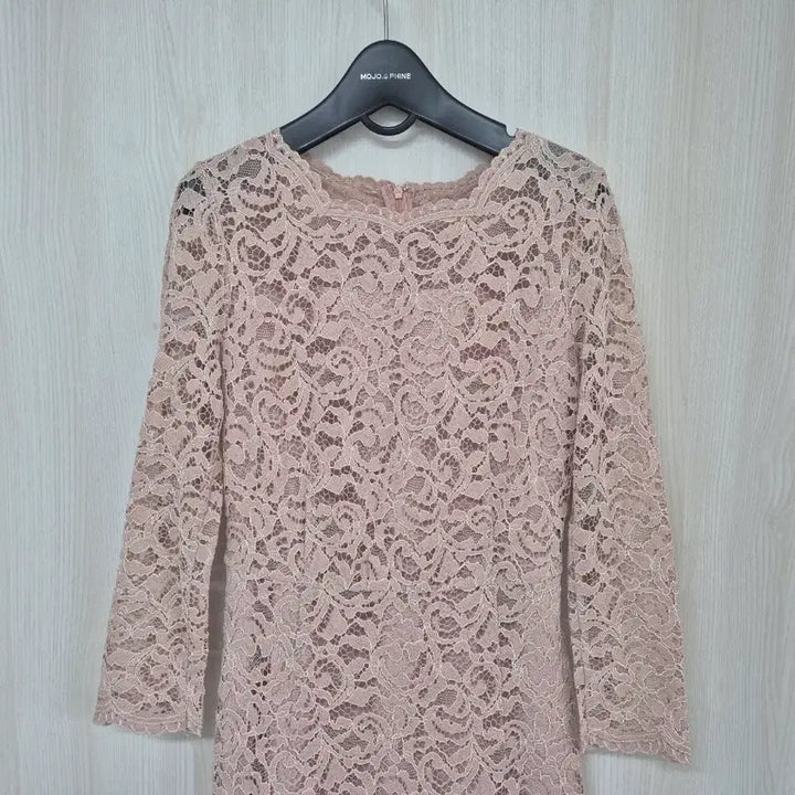 [BUNJANG] Misha Square Neck Lace Dress / 미샤 스퀘어넥 인디핑크 레이스원피스
