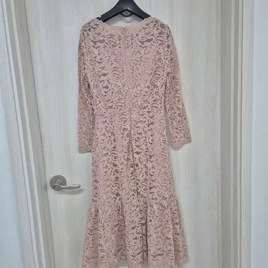 [BUNJANG] Misha Square Neck Lace Dress / 미샤 스퀘어넥 인디핑크 레이스원피스