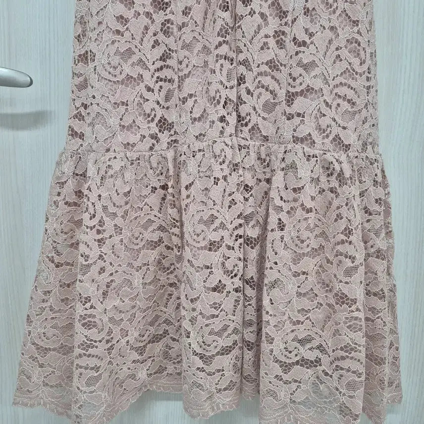 [BUNJANG] Misha Square Neck Lace Dress / 미샤 스퀘어넥 인디핑크 레이스원피스