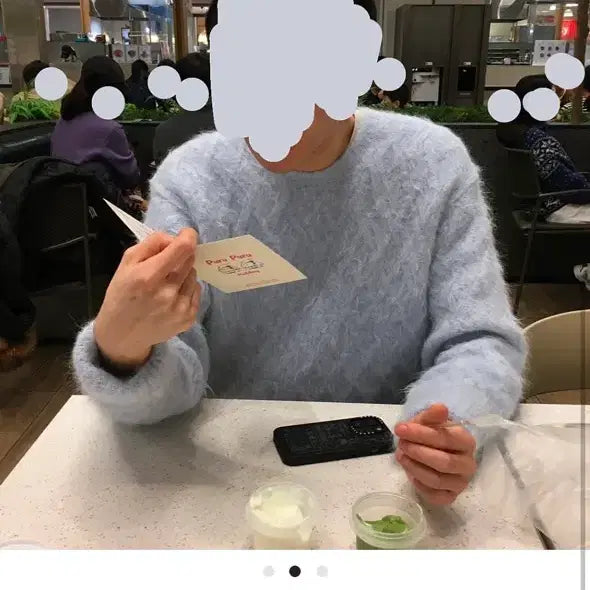 [BUNJANG] Stussy Fuzzy Lattice Crew Sweater Ice XL / [크림발, 새상품] 스투시 퍼지 래티스 크루 스웨터 아이스 XL