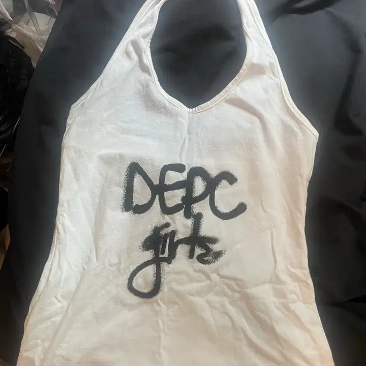 [BUNJANG] Depk Logo Halter Top / 뎁크 로고 홀터 탑