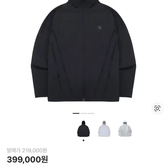[BUNJANG] Sansan Gear Black Zipper Jacket / 산산기어 지퍼 자켓 블랙 22FW