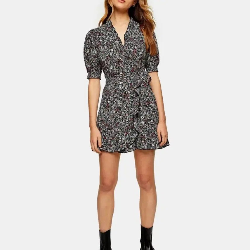 [BUNJANG] Topshop Floral Puff Sleeve Summer Dress / topshop탑샵 퍼프 플라워 드레스 여름원피스