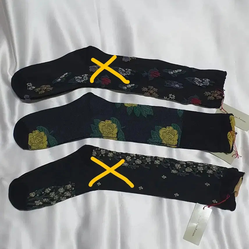 [BUNJANG] mina perhonen Black Rose Flower Pattern Socks / 블랙장미 플라워 꽃패턴 mina perhonen 미나 페르호넨 양말 삭스