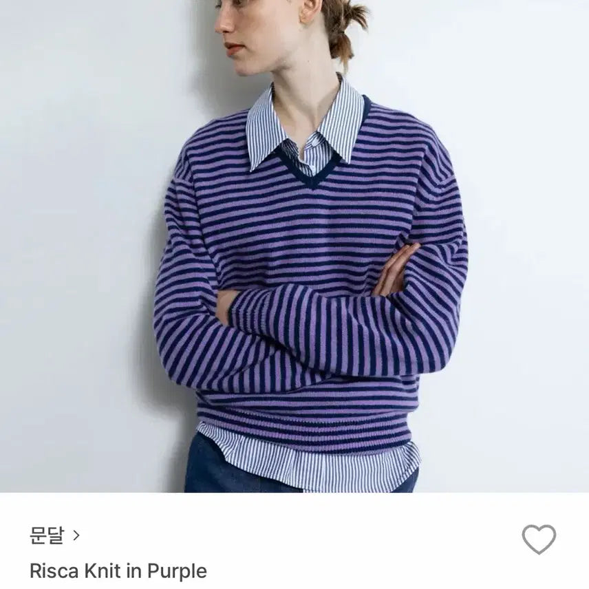 [SOLD OUT] 문달 리스카 니트 퍼플 moondal Risca Knit