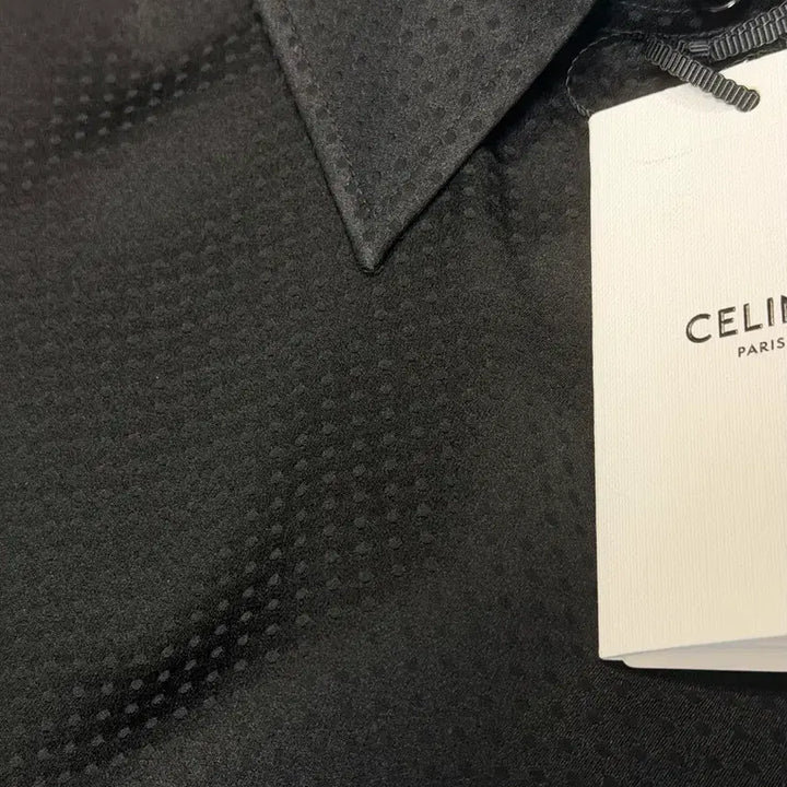 [BUNJANG] Celine Dot Silk Shirt / 셀린느 블랙 스퀘어 도트 실크 셔츠 40사이즈