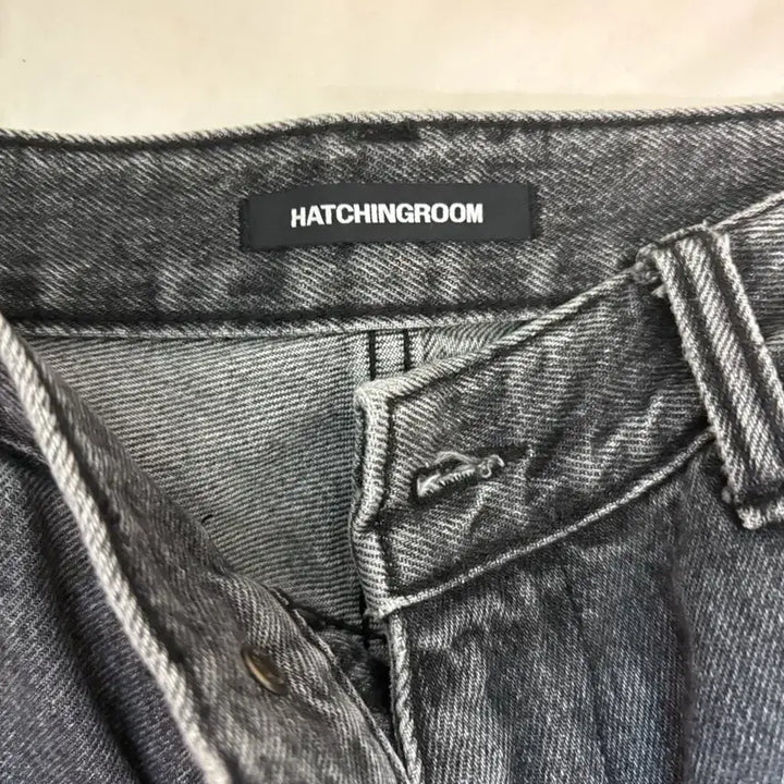 [BUNJANG] Hatching Room Wide Curve Jean Washed Black Size 2 / 해칭룸 와이드 커브진 워시드블랙 2사이즈