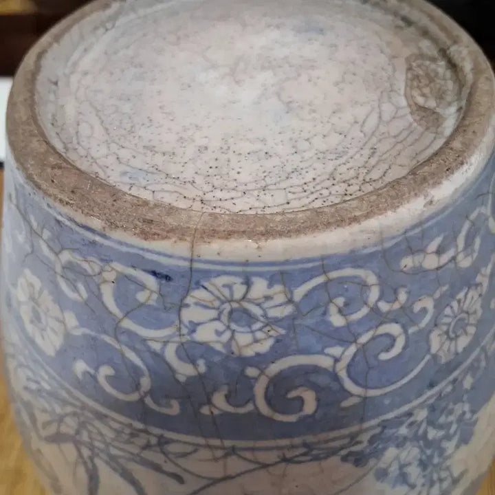 [BUNJANG] Antique Blue and White Porcelain Jar Vase / 오랜골동의 청화백자 항아리(차호 화병)