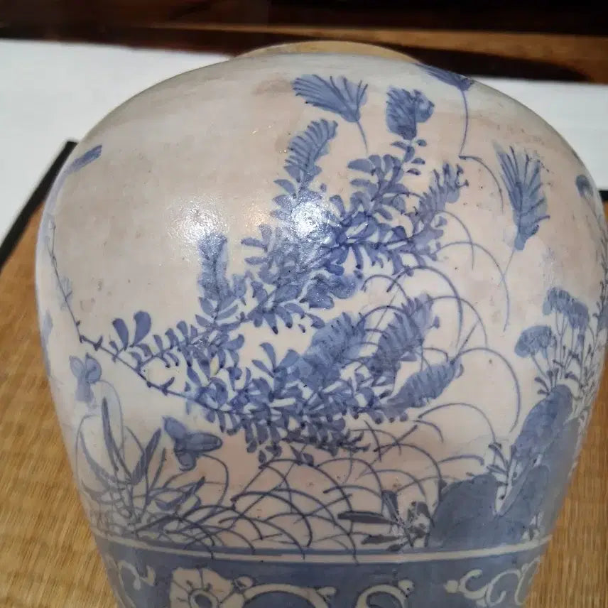 [BUNJANG] Antique Blue and White Porcelain Jar Vase / 오랜골동의 청화백자 항아리(차호 화병)