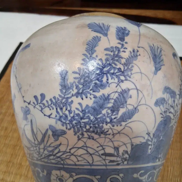 [BUNJANG] Antique Blue and White Porcelain Jar Vase / 오랜골동의 청화백자 항아리(차호 화병)