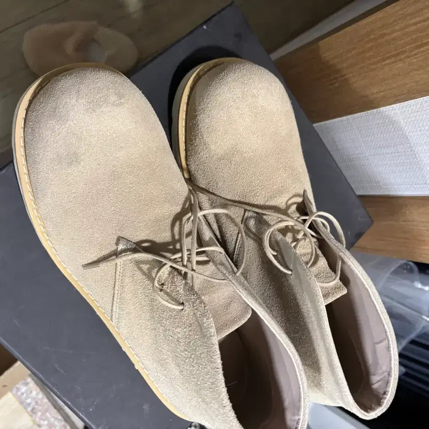 [BUNJANG] Beige Suede Chukka Boots 280 / 베이지 스웨이드 처카 부츠 280