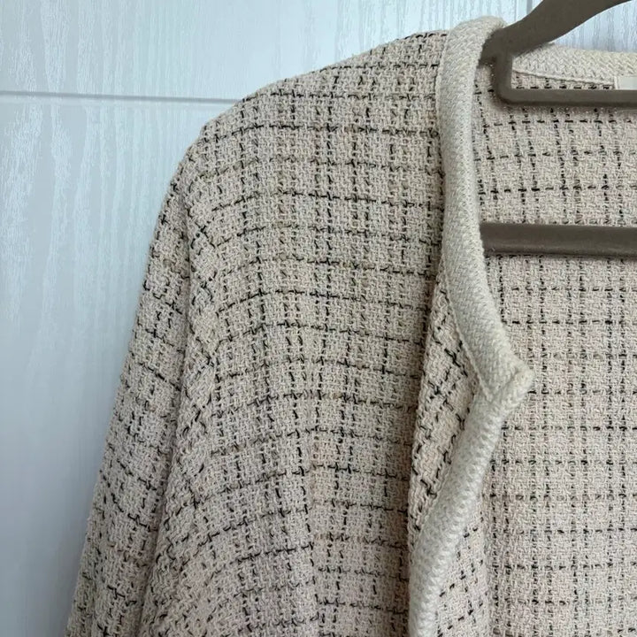 [BUNJANG] Tweed Cardigan Beige / 트위드 가디건 얇은 베이지