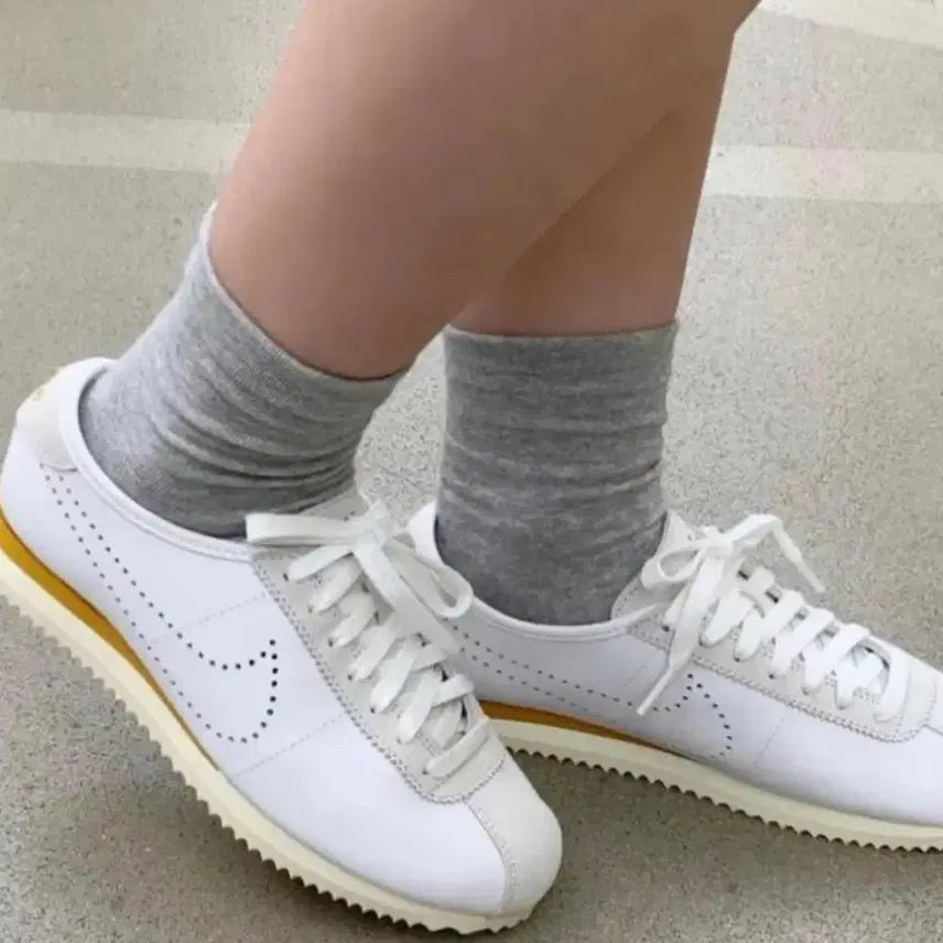 [BUNJANG] Nike Cortez Real Leather White Sneakers / 새상품/나이키 코르테즈 리얼레더 화이트/240