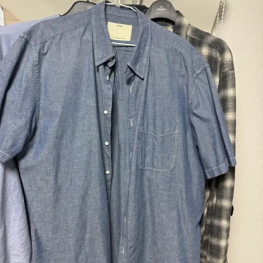 [SOLD OUT] 포터리 오버사이즈포켓셔츠, 샴브레이 반팔셔츠 4사이즈 일괄
