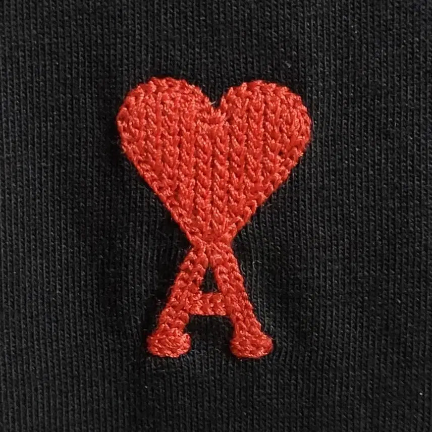 [BUNJANG] AMI Paris Small Heart Logo Black T-Shirt / 정품 아미 블랙 반팔 2엑라 오버핏 귀한 상품 새상품 무료배송