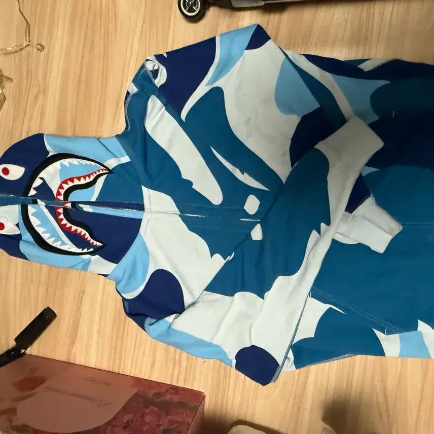 [BUNJANG] BAPE Mega ABC Camo Double Shark Hoodie L / 베이프 메가 ABC 카모 더블 샤크 후드집업 L