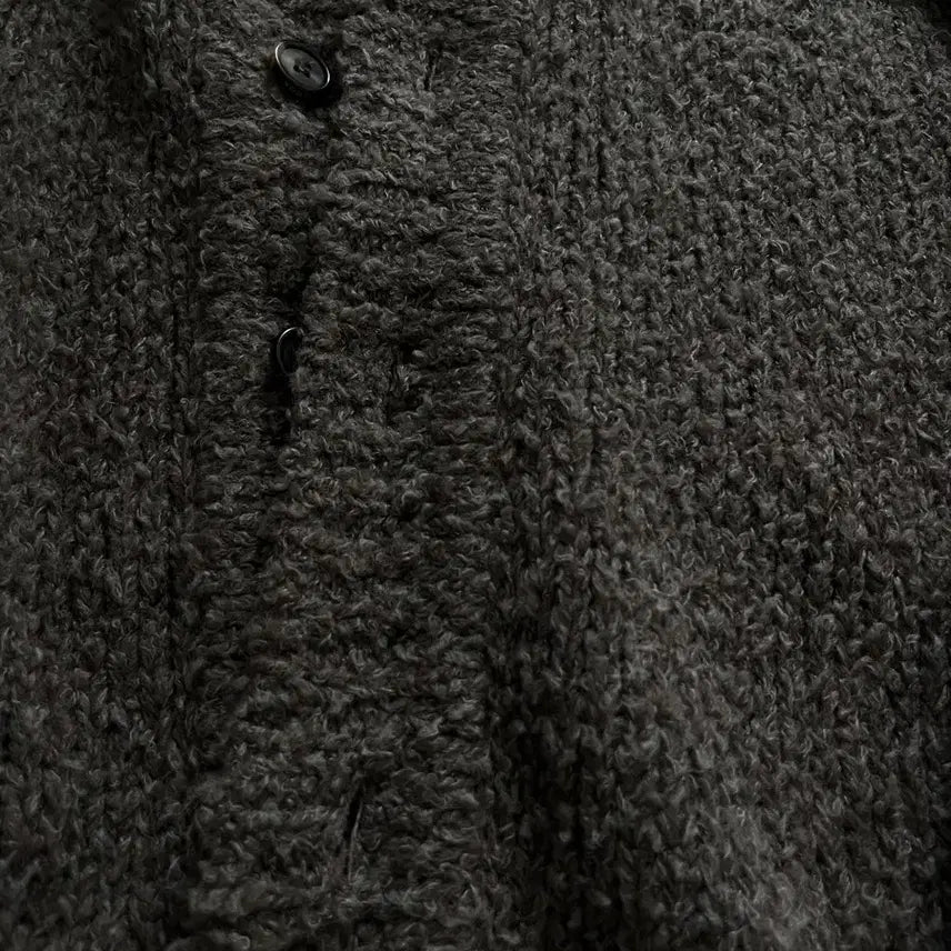 [BUNJANG] Youth Brushed Knit Cardigan Brown M / 유스 브러쉬드 니트 카라 가디건 브라운 M