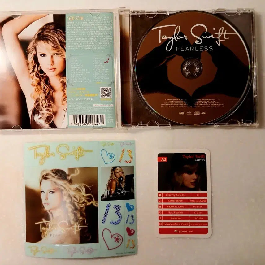 [BUNJANG] Taylor Swift Fearless Japanese Edition CD Bundle / 테일러스위프트 일본 CD + 스티커+ 포토카드 Taylor Swift