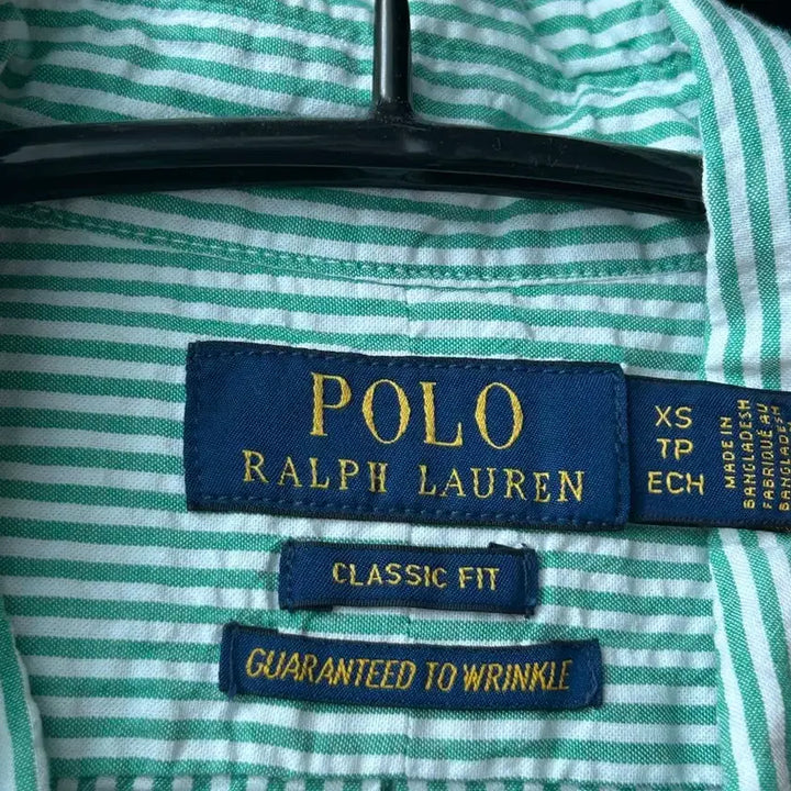 [BUNJANG] Polo Ralph Lauren Striped Seersucker Shirt / 폴로 랄프로렌 스트라이프 시어서커 셔츠 그린