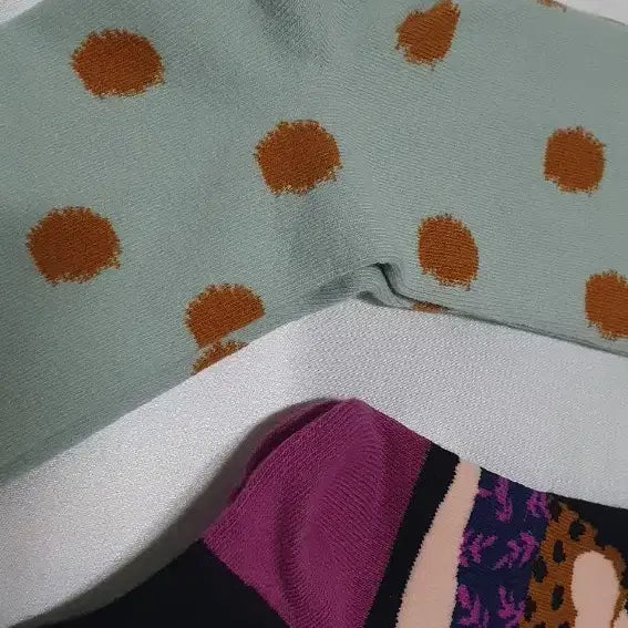 [BUNJANG] Bon Maison Leopard Pattern Socks / 민트 핑크 겨자 레드퍼플 블루 표범 본메종 양말