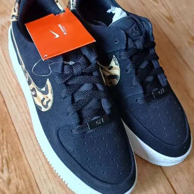 [BUNJANG] Nike Air Force 1 Leopard Sage Sneakers / 새제품)나이키 에어포스1 블랙 레오파드 세이지