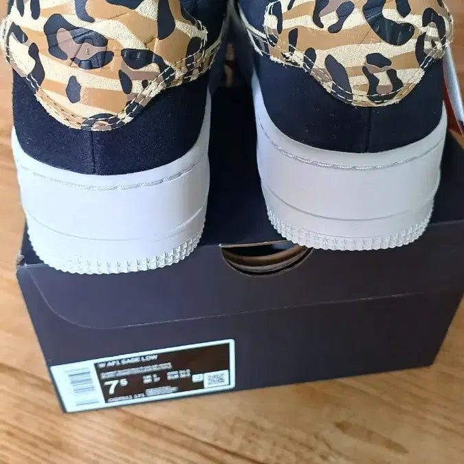 [BUNJANG] Nike Air Force 1 Leopard Sage Sneakers / 새제품)나이키 에어포스1 블랙 레오파드 세이지