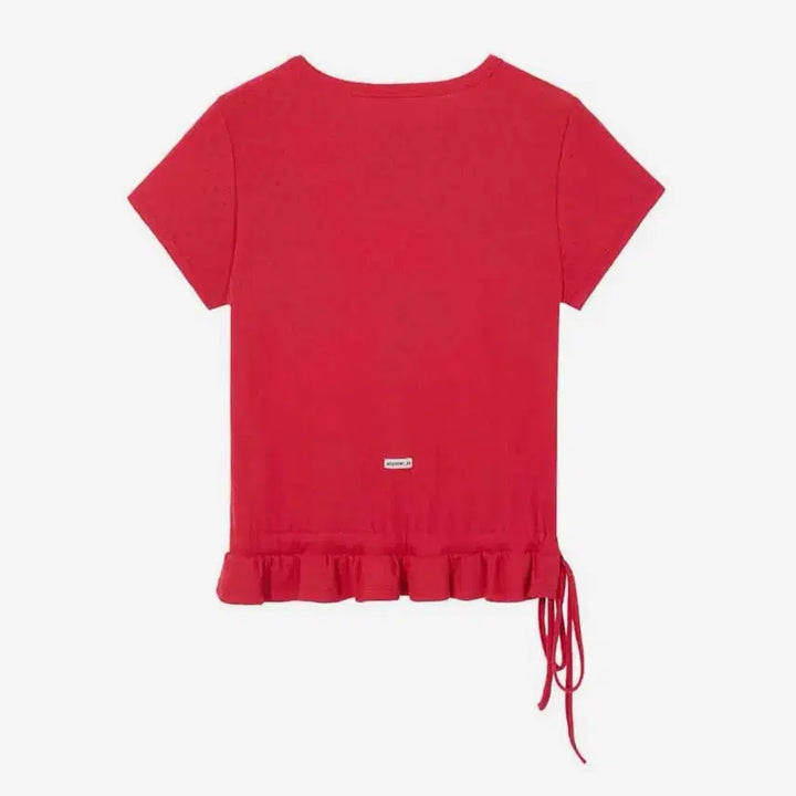 [BUNJANG] Rence Frill T-Shirt Red / 렌세 프릴 티셔츠 레드