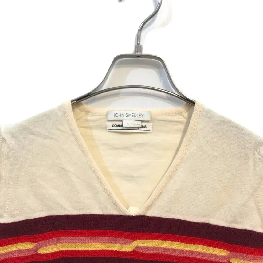 [BUNJANG] Comme des Garçons x John Smedley Fine Merino Wool V-Neck Sweater / 꼼데가르송 x 존 스메들리 파인 메리노 울 브이넥
