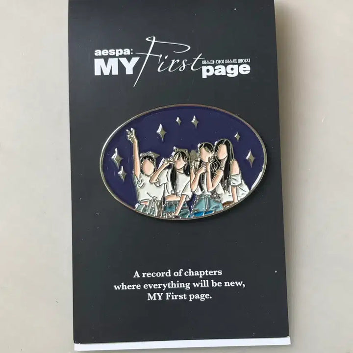 [BUNJANG] aespa Karina My First Page Badge + Photocard / 에스파 My First Page 뱃지+카리나포카 판매