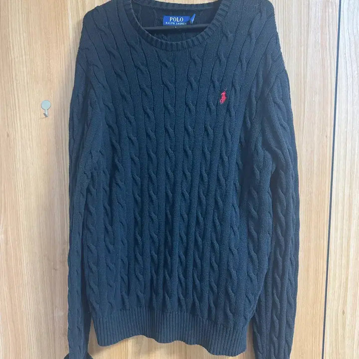 [BUNJANG] Polo Ralph Lauren Cable Knit Sweater L (95-100) / 폴로 꽈배기 니트