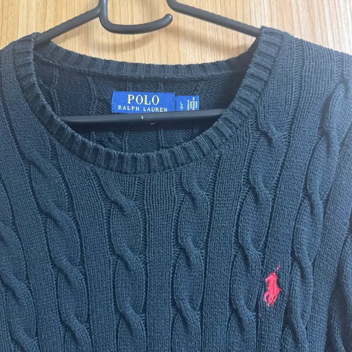 [BUNJANG] Polo Ralph Lauren Cable Knit Sweater L (95-100) / 폴로 꽈배기 니트