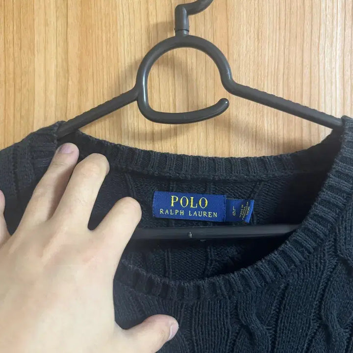 [BUNJANG] Polo Ralph Lauren Cable Knit Sweater L (95-100) / 폴로 꽈배기 니트