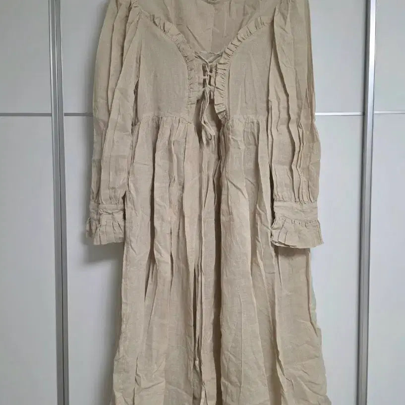 [BUNJANG] Floa Jong Corset Linen Long Dress / 플로아종 원피스