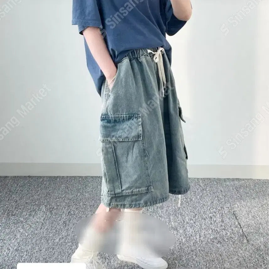 [BUNJANG] Bermuda Denim Shorts (Men&