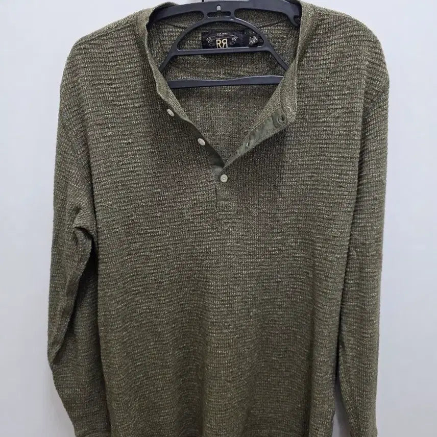 [SOLD OUT] RRL 더블알엘 와플 헨리넥 긴팔티